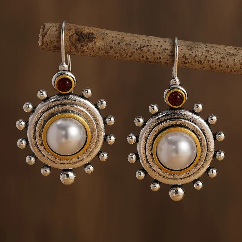 Celestial Orbit Pearl Earrings