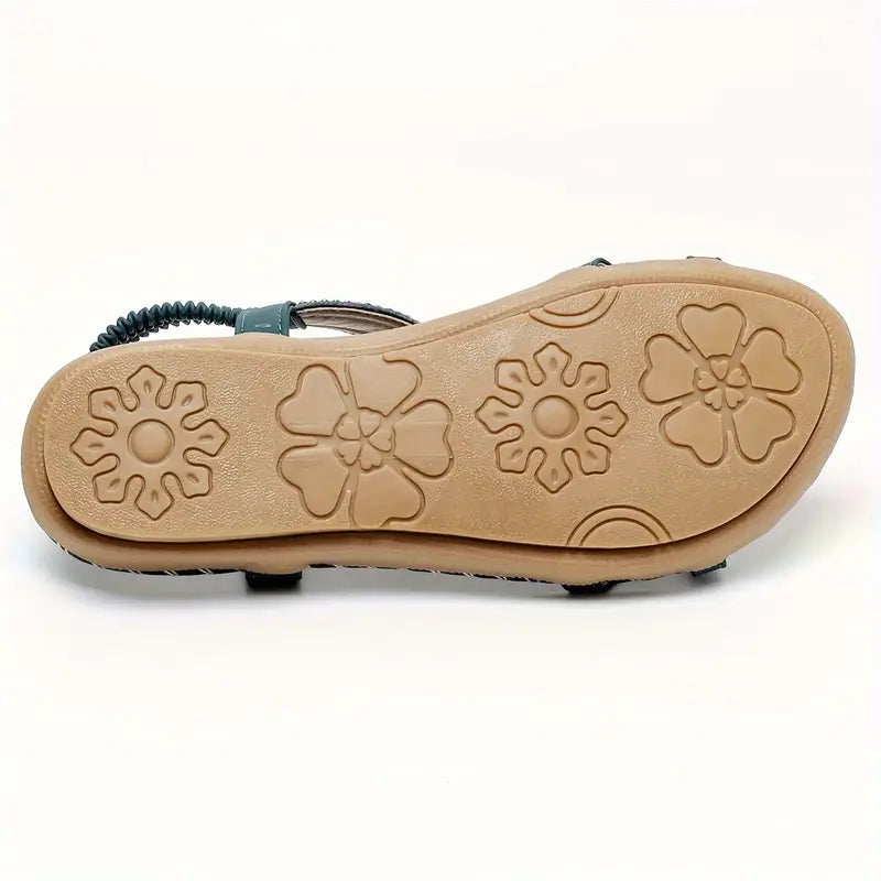 ZARA™ WOMEN’S TRIBAL STRIPED FLAT SANDALS
