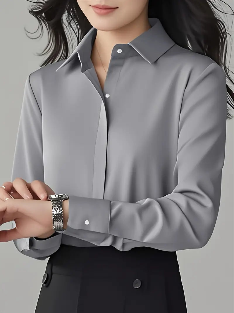 HAILEY WOMEN’S LIGHT BLUE LONG SLEEVE BUTTON-UP SHIRT