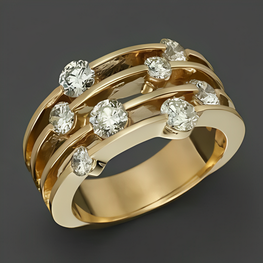 Radiant Layers Zirconia Ring