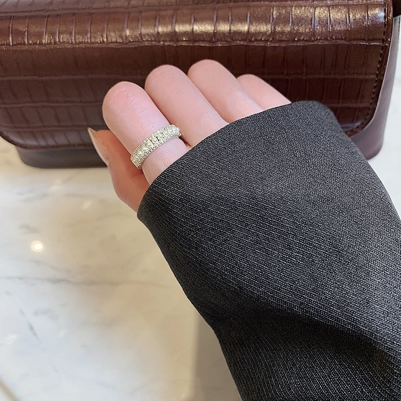 Pearl Grace Gold Ring