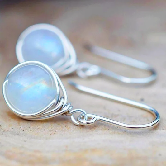 Lunar Mist Drop Earrings