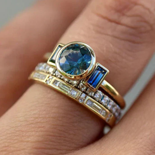 Sapphire Glint Vintage Ring